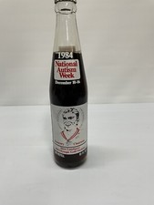 Vintage 1984 National Autism Week Coca Cola Bottle (FULL)  picture