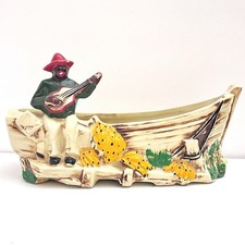 Vintage McCoy Planter Calypso Guitar Player Banana Boat Art Pottery Hard To Find picture