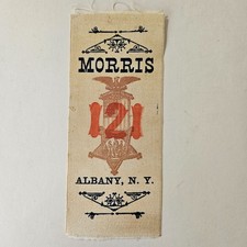 Vintage GAR Civil War Veterans Ribbon Lewis O. Morris Post No. 121 Albany NY picture