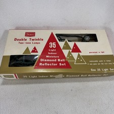 Vintage 1960’s Sears Two Toned 35 Double Twinkling Christmas Lights (works) picture