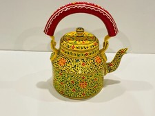 KAUSHALAM NEW Hand Painted Floral Aluminium Floral Kettle picture
