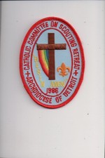 1986 Archdiocese Of Detroit Catholic Committee On Scouting Retreat patch picture