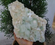 Green Apophyllite Crystals On Stilbite , Scolecite Minerals Specimen #H15 picture