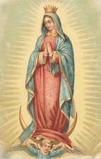 BB002 Religious antique chromo image - Christianity - Our Lady picture