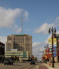 Detroit Michigan Woodward Avenue 2010s Wayne State University Midtown Skyline picture
