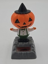 FSG 2014 Solar Powered Dancing Bobblehead Jack-o-Lantern Pumpkin 4.5” Works Fine picture