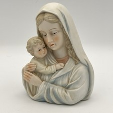 Lefton Madonna And Child China Christopher Collection Hand Painted 1984 Vintage picture