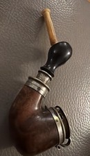 Vintage Swiss Made BBK Tobacco Smoking Pipe With Hinged Lid Tobaciana picture