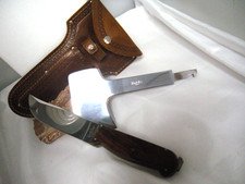 RARE KINFOLKS INTERCHANGEABLE HATCHET & FIXED BLADE KNIFE w/  SHEATH MINTY 1940s picture