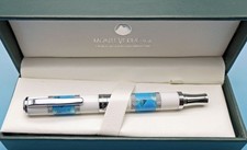 Monteverde Regatta Fountain Pen in Santorini Blue - 1.1mm Stub Nib; Mint picture