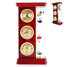 Classic Analog Weather Station with Galileo Thermometer,Barometer,Hygrometer picture
