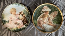 LOT OF 2 VINTAGE RECO 9” COLLECTORS PLATES, MOTHER'S SUNSHINE & GOLDEN AFTERNOON picture