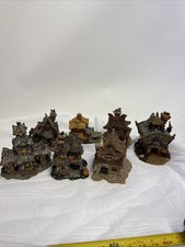 Boyds Bears Bearstone Village Resin Buildings Lot of 7 Miniature Cottages picture