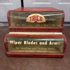 Vintage Trico Windshield Wiper Blades And Arms Metal Store Display Cabinet 1950 picture