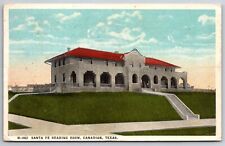 Canadian Texas~Santa Fe Reading Room~1923 Fred Harvey Postcard picture