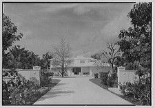Miami Beach Florida Albert Mills Residence 1930s Mansion Driveway Gate picture