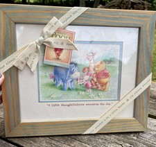 Vintage Disney “Simply  Pooh”  Framed Art Thoughtfulness Sweetens The Day picture