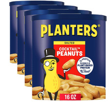 PLANTERS Salted Cocktail Peanuts, 16 oz. Resealable Jar - Pack of 4) picture