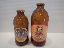 STROH'S Beer Bottles Short Style Regular 7 Ounce and Bock 12 Ounce w/ Caps EMPTY picture
