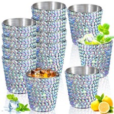 Tioncy 12 Pack 1 oz Rhinestone Stainless Steel Shot Glasses picture