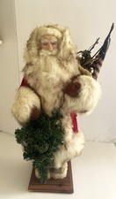 Vintage Artisan Real Fur Trim Santa 1994 15