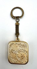 Vintage Sankyo Music Box Keychain  - Floral / Leaf Pattern - Romance De Amore picture