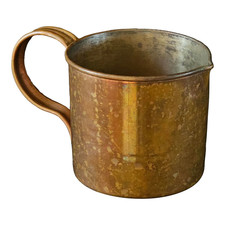 Antique 19th-Century Copper Rum Cup / Naval Measuring Mug – Maritime Interest picture