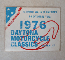 Rare Original Vintage 1976 Daytona Motorcycle Road Racing Sticker Race Decal 5x4 picture