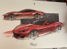 ferrari portofino sketch Drawing picture