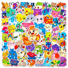 100 x 100PCS Kawaii Pokemon Anime Stickers Waterproof Vinyl Laptop Water bottle picture