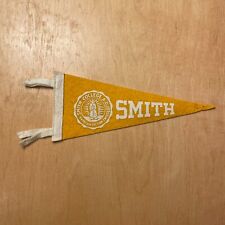Vintage 1950s Smith College 4x9 Felt Pennant Flag picture