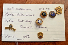 Lot of 6 VINTAGE Lions Club Pins International Quarter Century Attendance & More picture