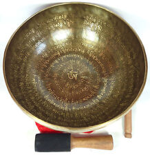 11 Inches Full Mantra Om Mane Padme Hum-Singing Bowl from Nepal-Healing Bowl picture