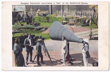Douglas Fairbanks Supervising a Set at His Hollywood Studio Vintage Postcard-B4 picture
