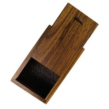 Small Wooden Box with Sliding Lid Walnut Wood Box with Lid Top for Wedding Gifts picture
