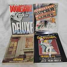 Doonesbury Comic Book Lot 4 G.B. Trudeau Chronicles Greatest Hits Deluxe 70s 80s picture