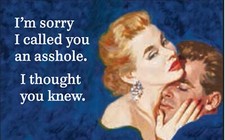 I’m Sorry I Called You An Ass**** on a 12.5”x 16” Tin Sign. picture