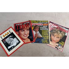 Vintage Princess Diana Magazine Lot 1997 Time Star National Enquirer Queen 4pc picture