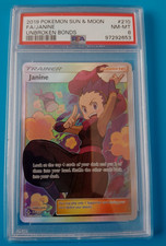 Pokémon Unbroken Bonds Full Art Janine 210/214 PSA 8 NM-MT Graded picture