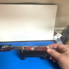 Case XX 6111 1/2L SS 2005 NKCA club knife red bone cheetah picture