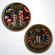 9/11 Never Forget Challenge Coin September 11 Firefighter Police Patriot Day Gif picture