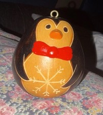 Vintage Handmade Penguin Christmas Ornament From Peru picture