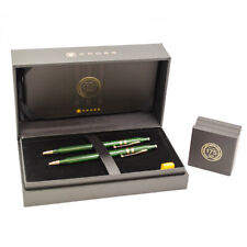 Cross 175th Anniversary Classic Century Green 23kt Gold Pen & Pencil Set $350 picture