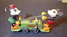 VINTAGE MICKEY & MINNIE MOUSE WIND-UP HAND CAR # 1100 Lionel Train Works picture