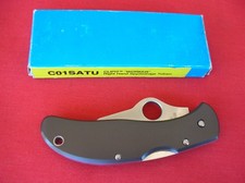 SPYDERCO C01SATU GIN-1 STAINLESS CLIPIT SPYDEREDGE TUFRAM WORKER HANDLES KNIFE 4 picture