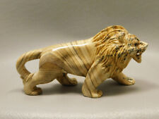 Lion Figurine Carving Kalahari Jasper 4 Inch Stone Animal #O3 picture