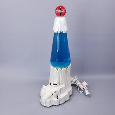Vintage 1998 Coca Cola Polar Bear Lava Lamp Limited Edition Blue Ice #5325 rare picture