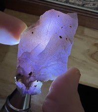 1970’s Holley Blue Agate, 24.66g, Natural Spear Point Shape, AAA FACET ROUGH picture
