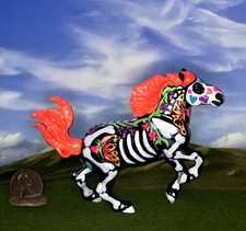 OOAK Breyer cm Custom Stablemate  Horse *Augustas Glossy Sugar Skull * picture