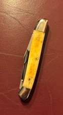 VTG Frost Cutlery 2 Blade Folding Pocket Knife Smooth Bone Handle Scales  picture